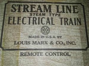 Stream Live Steam Type Electrical Train Set By Marx.