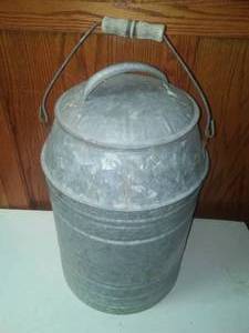 Vintage Galvanized milk can.