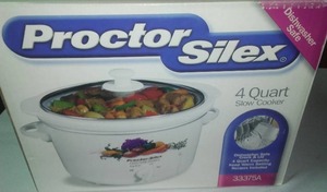 Proctor Silex Slow Cooker. 4 quarts. New.