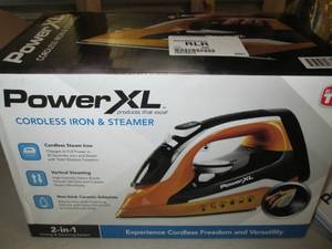 lot 12 image: power XL cordless iron and steamer ...