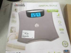 lot 129 image: taylor digital scale with built in ...
