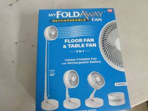 lot 144 image: my foldaway rechargable fan ...