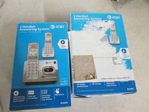 lot 156 image: 2 at&t phones with answering machin...