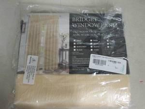 lot 162 image: bridget window panel beige 52 wide ...