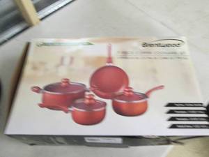 lot 193 image: brentwood 7- piece copper cookware ...