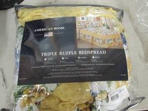 lot 204 image: american home triple ruffle bedspre...