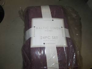 lot 233 image: baltic linen home 24 pc set 100% co...