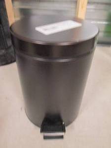 lot 241 image: 3-liter steel step waste bin bronze...