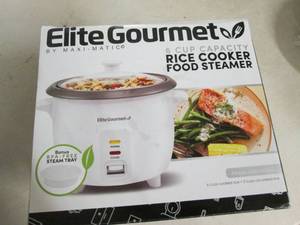 lot 267 image: elite gourmet 6 cup capacity rice c...