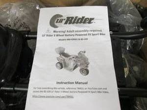 lot 122 image: lil rider kids 3 wheel motorcycle ...