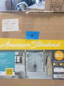 lot 6 image: AMERICAN STANDARD Ovation 30 in. x 60 in. x 75 in. Standard Fit Bathtub Right-Hand Drain in Arctic
