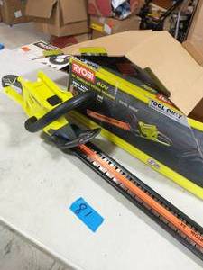 lot 81 image: RYOBI 40V 24 in. Cordless Battery Hedge Trimmer (Tool Only)