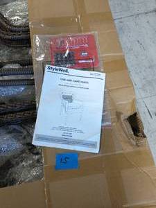 lot 15 image: Stylewell Mix and Match Wicker Outdoor Patio Stationary Lounge Chair with Putty Tan Cushions (2-Pack)