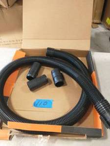 lot 110 image: RIDGID 2-12 in. x 7 ft. Dual-Flex Tug-A-Long Locking Vacuum Hose for RIDGID WetDry Shop Vacuums