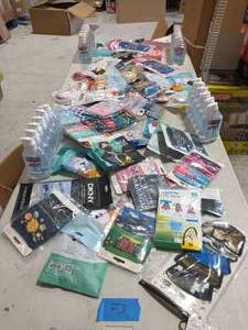 lot 73 image: LOT MIXED FACE MASKS AND HAND SANITIZER