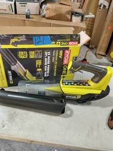 lot 121 image: RYOBI ONE 18V 100 MPH 280 CFM Cordless Battery Variable-Speed Jet Fan Leaf Blower (Tool Only)