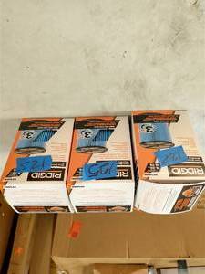 lot 125 image: RIDGID 3-Layer Fine Dust Pleated Paper Filter for Most 5 Gal. and Larger RIDGID WetDry Shop Vacuums (3-Pack)