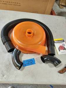 lot 128 image: DUSTOPPER High Efficiency Cyclonic Dust Separator, 12 in. Dia with 2.5 in. hose, 36 in. long, with 2 Sweep Elbows