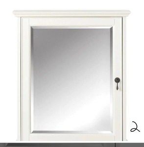 lot 2 image: Newport 24 in. W x 28 in. H Framed Bathroom Cabinet in Ivory