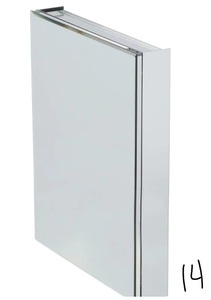 lot 14 image: 24 in. W x 30 in. H x 5 in. D Frameless Recessed or Surface-Mount Bathroom Medicine Cabinet with Beveled Mirror
