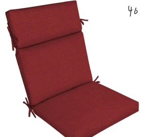 lot 40 image: 2 21 x 44 Ruby Leala Texture Outdoor Dining Chair Cushion
