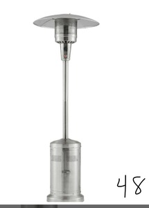 lot 48 image: HAMPTON BAY 48000 BTU Stainless Steel Patio Heater