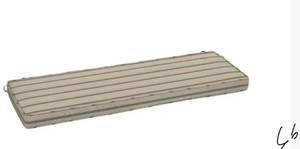 lot 66 image: 59 x 18.5 Sunbrella Cove Pebble Outdoor Bench Cushion