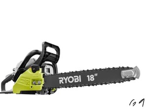 lot 69 image: RYOBI 18 in. 38cc 2-Cycle Gas Chainsaw with Heavy Duty Case & RYOBI 16 in. 37cc 2-Cycle Gas Chainsaw with Heavy-Duty Case