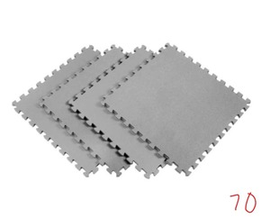 lot 70 image: 10 PACKS Multi-Purpose 24 in. x 24 in. Interlocking Gray Foam Flooring Recyclamat (4-Pieces)