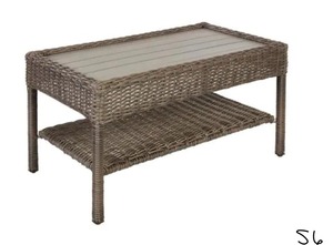 lot 56 image: HAMPTON BAY Cambridge Gray Wicker Outdoor Coffee Table