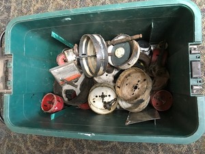 Bin of Hole Cutting Tools