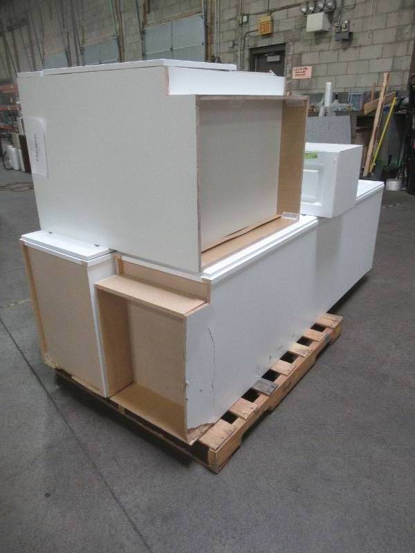 lot 105 image: WHOLESALE MIXED PALLET OF MISCELLANEOUS PANTRY AND KITCHED CABINETS - SCRATCH AND DENT