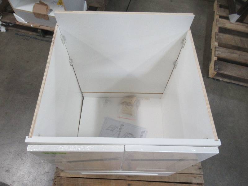 lot 202 image: Design House Brookings RTA Plywood Shaker 25 in. x 22 in. Bath Vanity in White 584839