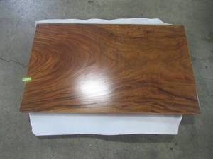 lot 70 image: Solid Wood Handmade Walnut Dining Table (60362364) Approximate Dimensions 60 in. x 36 in. x 2.36 in.