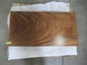 lot 72 image: Solid Wood Handmade Walnut Coffee Table (48251964) Approximate Dimensions 48 in. x 25 in. x 1.96 in.