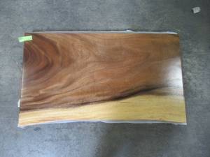 lot 86 image: Solid Wood Live Edge Walnut VanityTable (36212363) Approximate Dimensions 36 in. x 21 in. x 2.36 in.