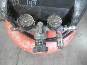 lot 50 image: RIDGID 6 Gal. Portable Electric Pancake Air Compressor OF60150HB