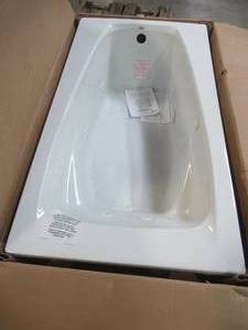 lot 524 image: American Standard EverClean 5 ft. x 32.75 in. Reversible Drain Drop-In Whirlpool Tub in White.