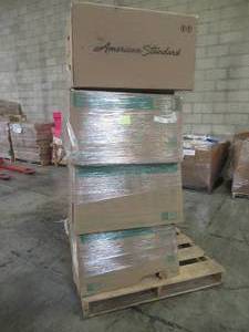 lot 308 image: WHOLESALE MIXED PALLET OF TOILET BOWLS