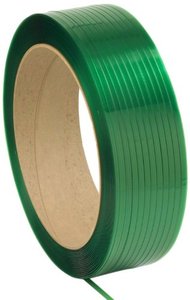 lot 768 image: PAC Strapping 4828826T65 12 x .028 Dry Green General Purpose Machine Grade Polyester Strapping, 6500 length, 4828826T65.