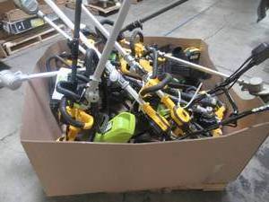 lot 219 image: WHOLESALE MIXED PALLET OF DEWALT TRIMMERS AND OTHER OUTDOOR POWER