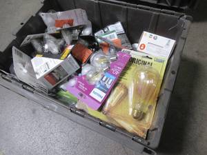 lot 702 image: WHOLESALE MIXED BIN OF MICELLANEOUS CEILING FAN AND LAMP BULBS