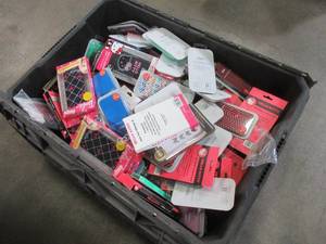 lot 718 image: WHOLESALE MIXED BIN OF MICELLANEOUS CELL PHONE CASES