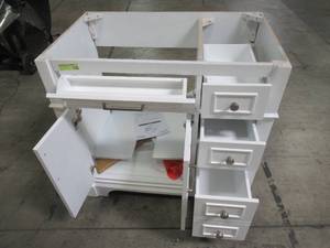 lot 316 image: Home Decorators Collection 36 x 22 Vanity in White