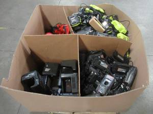 lot 430 image: WHOLESALE MIXED PALLET OF MISCELLANEOUS BATTERY CHARGERS - ECHO, MILWAUKEE, TORO, AND RYOBI