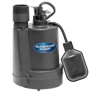 lot 814 image: Superior Pump 14 HP Submersible Thermoplastic Sump Pump, 92250.