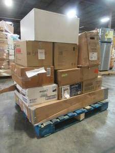 lot 327 image: WHOLESALE MIXED PALLET OF INDOOR FURNITURE AND HOME DECOR