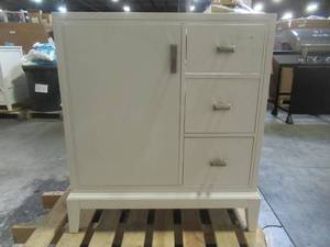 lot 330 image: 30 in. W x 21.5 in. D x 34 in. H Bathroom Vanity Cabinet in White