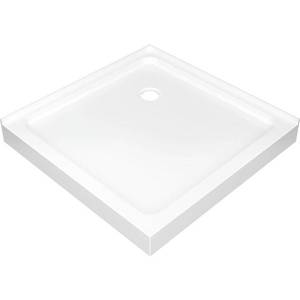 lot 111 image: Delta 36 in. x 36 in. Double Threshold Corner Shower Base in White, B710912-3636-WH.