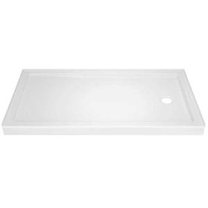 lot 120 image: Delta Classic 400 32 in. x 60 in. Single Threshold Right Drain Shower Base in High Gloss White, 40094R